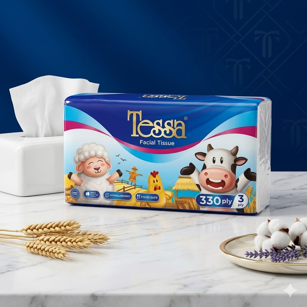 (Isi 3) Tissue Tessa Facial Soft Pack 990ply (3 x 330ply)