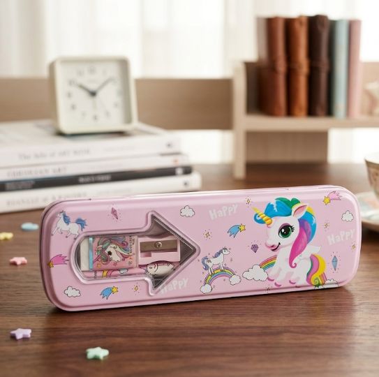 Kotak Pensil Anak Karakter + Alat Tulis 3in1 - UNICORN (LPY99-16)