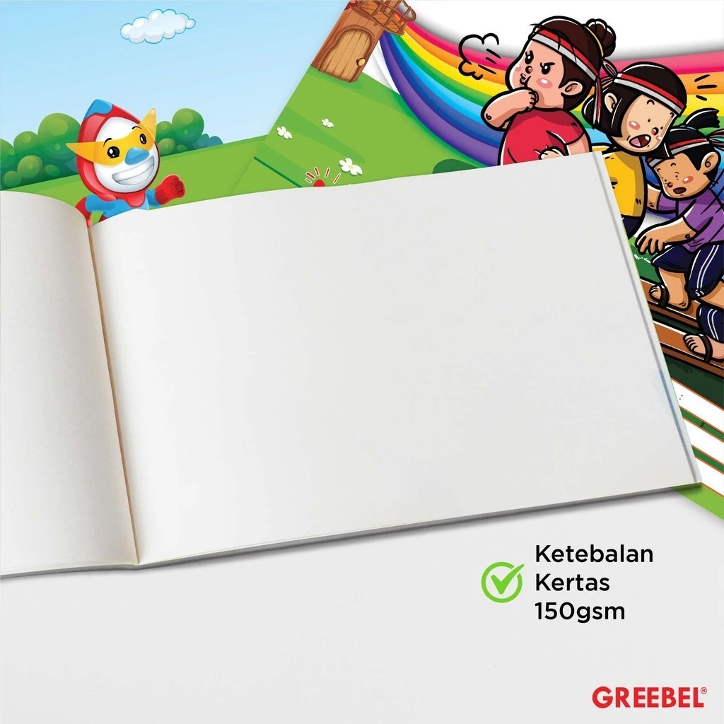 GREEBEL Sketch Book / Buku Menggambar A4 16 Halaman (21x30cm)
