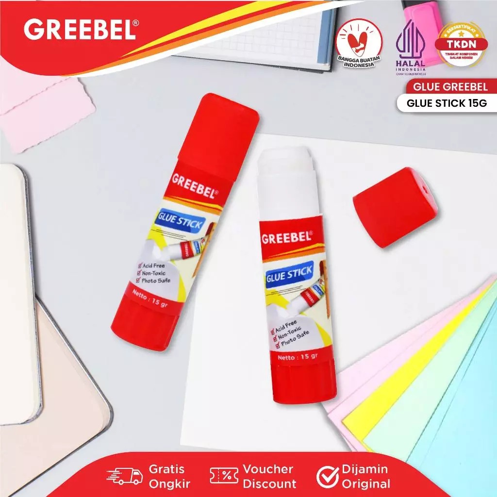 GREEBEL Glue Stick / Lem Kertas 15gr - GS1915 (Perekat Kertas)