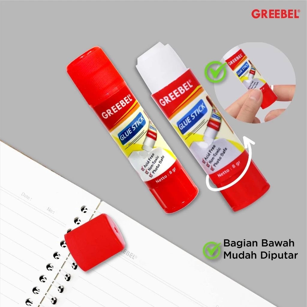 GREEBEL Glue Stick / Lem Kertas 15gr - GS1915 (Perekat Kertas)