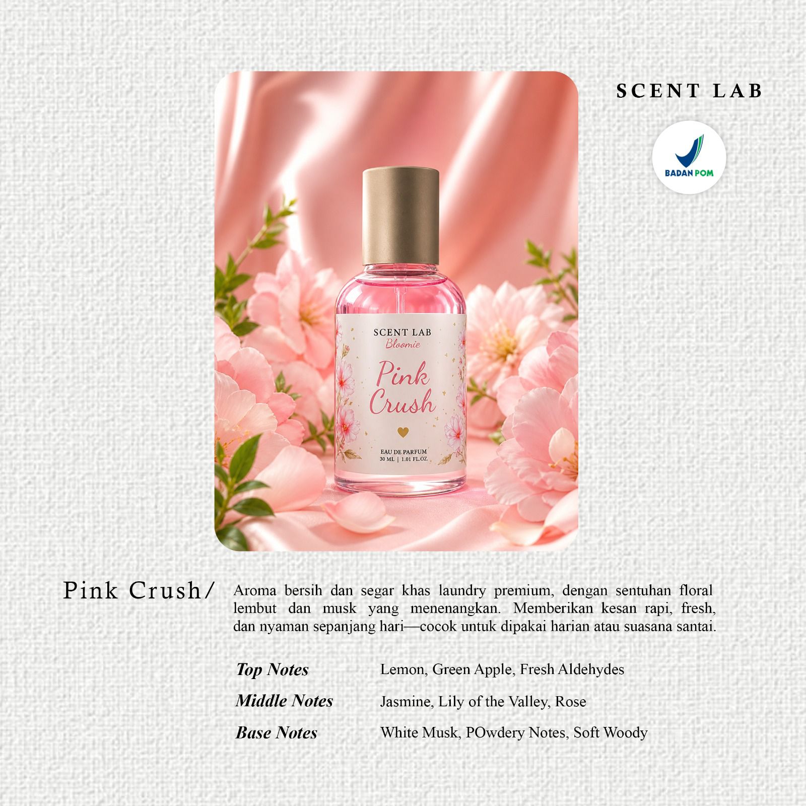 Scent Lab Bloomie Eau De Parfum 30ml - Pink Crush