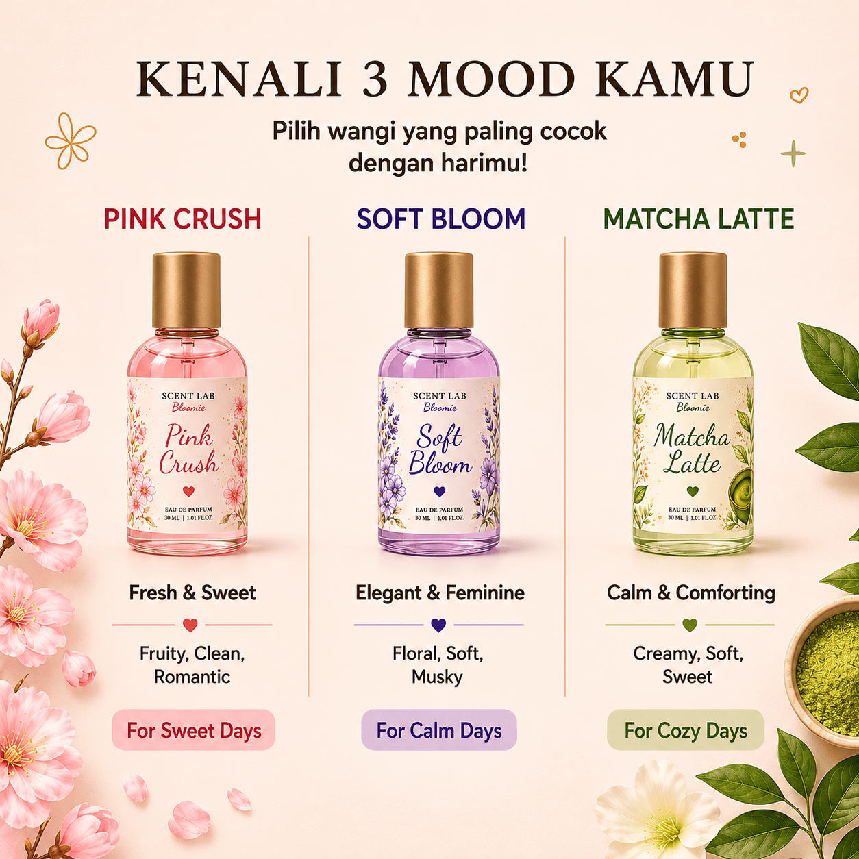 Scent Lab Bloomie Eau De Parfum 30ml - Pink Crush
