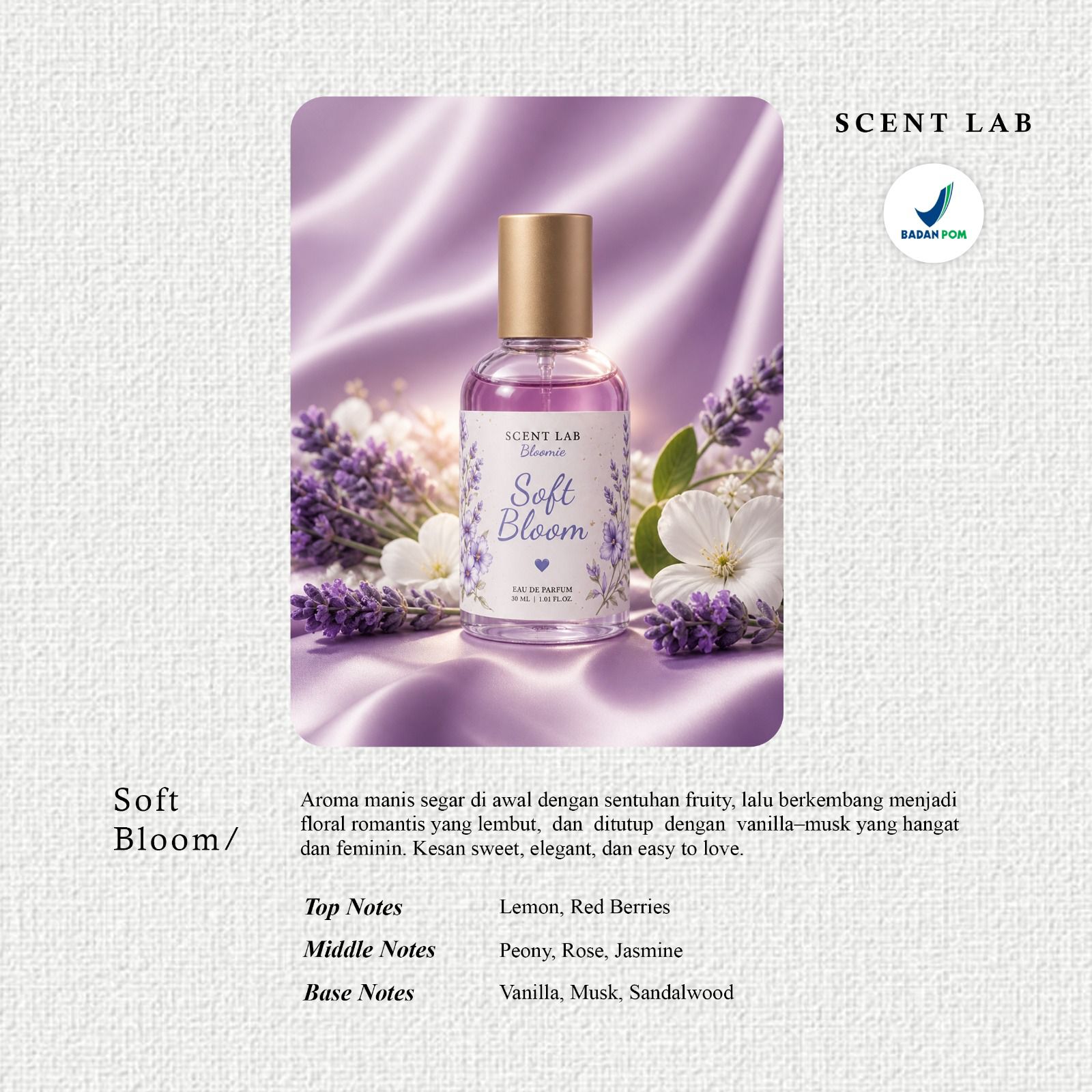 Scent Lab Bloomie Eau De Parfum 30ml - Soft Bloom