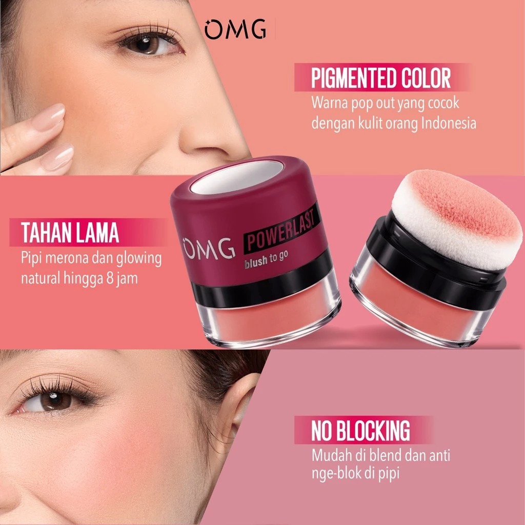OMG Oh My Glam Powerlast Blush To Go 2.5gr - 03 Pink Rush