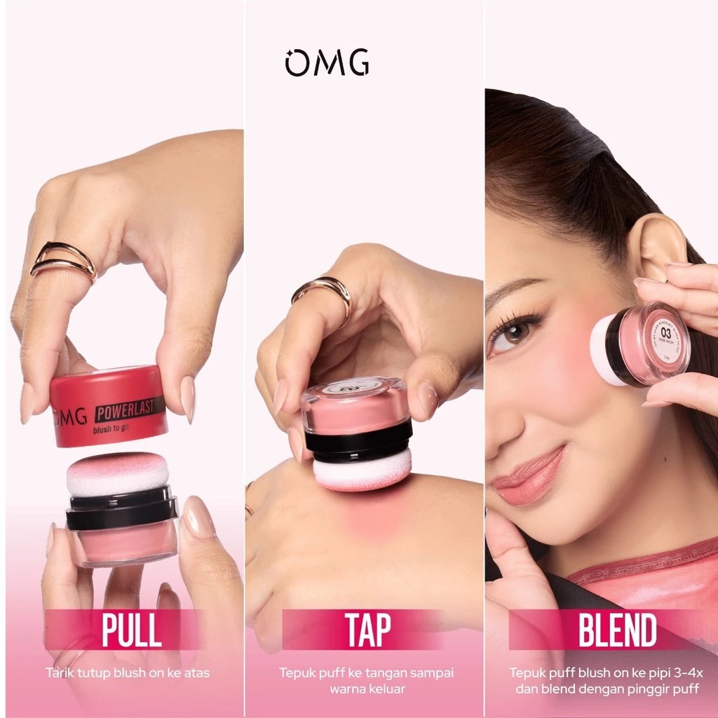OMG Oh My Glam Powerlast Blush To Go 2.5gr - 03 Pink Rush