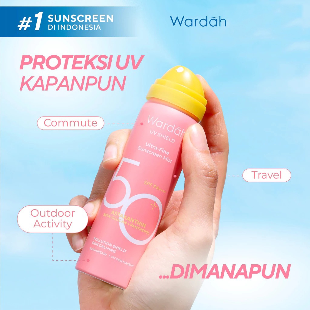 Wardah UV Shield Ultra-Fine Sunscreen Mist SPF50+ PA++++ 50ml