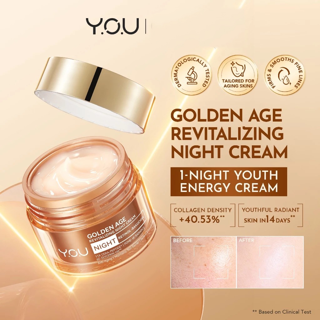YOU Golden Age Revitalizing Night Cream 30gr (Kemasan Jar)