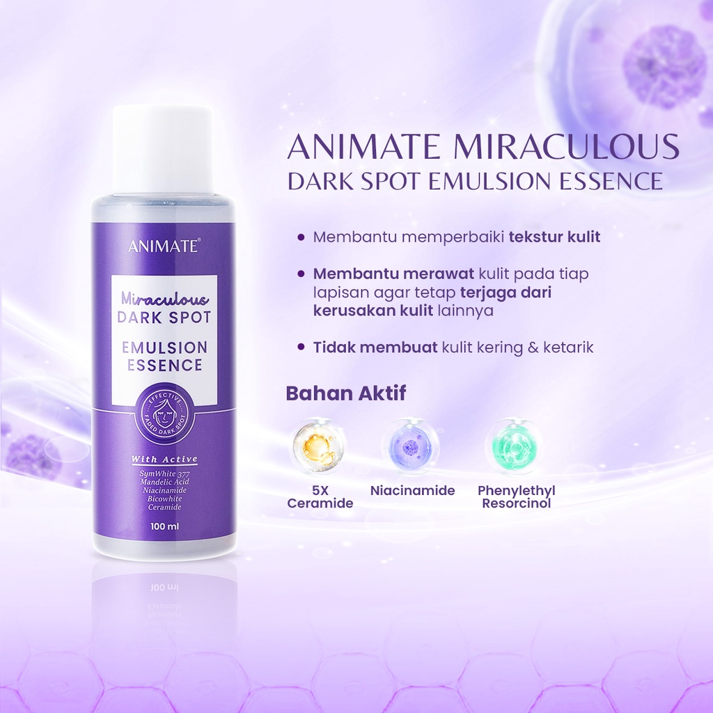 Paket Animate Miraculous Dark Spot Series 5in1 (Ungu)
