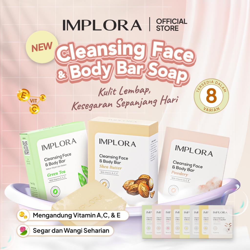 Implora Cleansing Face & Body Bar Soap 60gr - Goat Milk