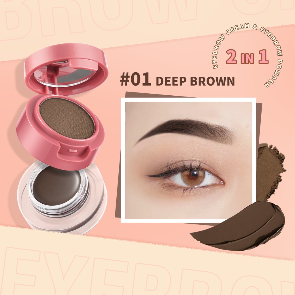 Pinkflash Duo Effect Eyebrow Kit PF-E22 #1 Dark Brown Grey