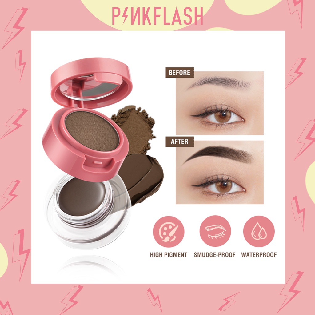 Pinkflash Duo Effect Eyebrow Kit PF-E22 #1 Dark Brown Grey