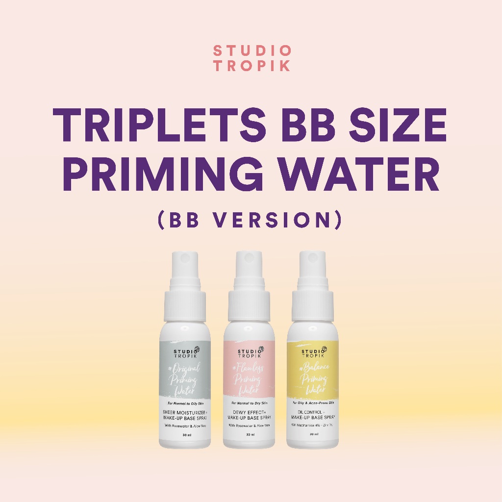 Studio Tropik Triplets Bb Size Priming Water 30ml - Original