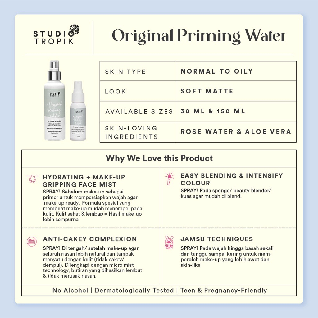 Studio Tropik Priming Water 150ml - Original