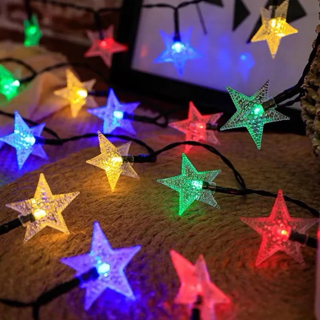 Tumblr Lampu LED BINTANG (3,5 Meter) - RAINBOW (Lampu Hias / Natal Warna Warni)