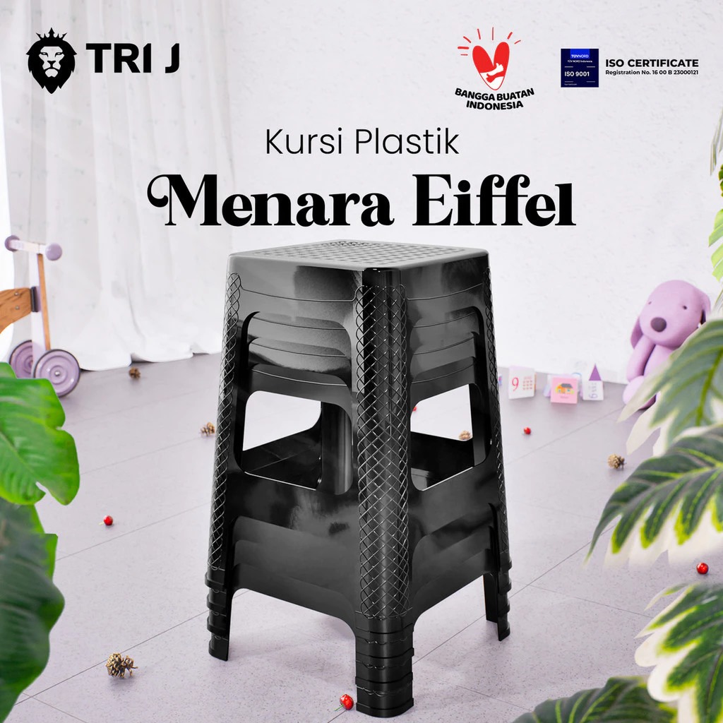 TRI J - Kursi Plastik Eiffel (Kursi Bakso Bangku Kokoh)