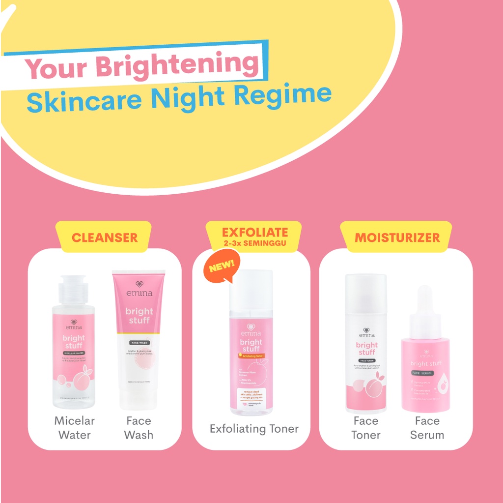 Emina Bright Stuff Exfoliating Toner 100ml