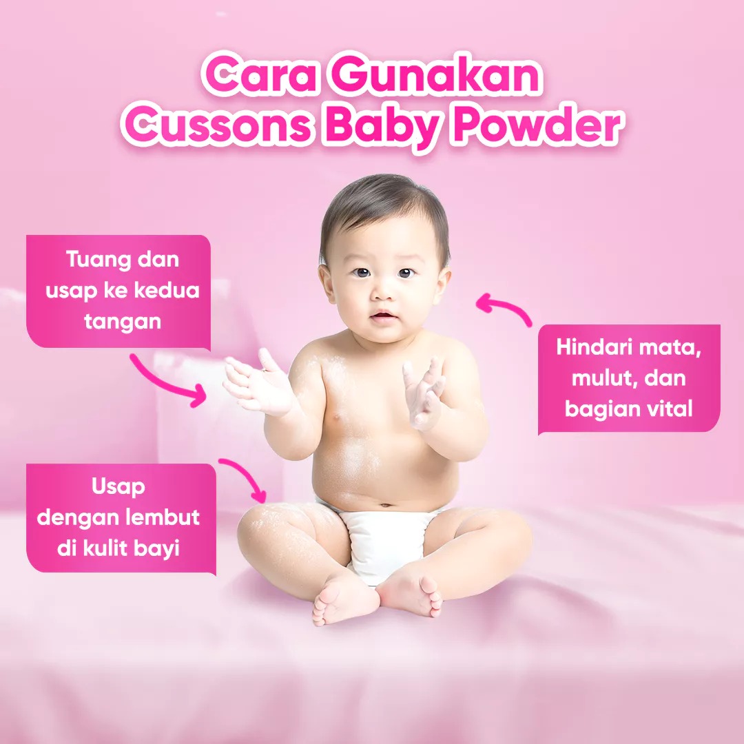 Cussons Baby Bedak Powder 260gr (200+60) - Pink Soft & Smooth