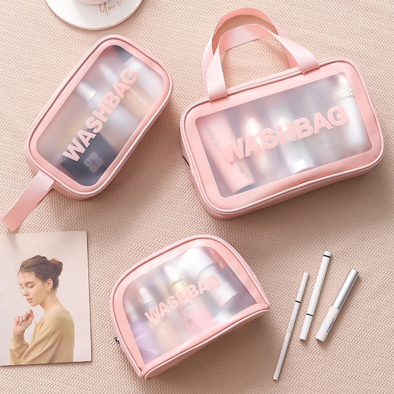 Washbag Pouch Medium 26cm x 15cm x 8cm - Tas Kosmetik Transparan