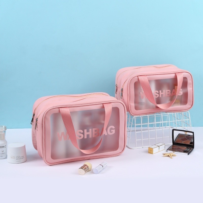 Washbag Pouch Medium 26cm x 15cm x 8cm - Tas Kosmetik Transparan
