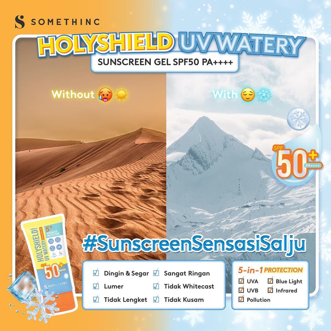 Somethinc Holyshield! UV Watery Sunscreen Gel SPF50+ PA+++ 50gr
