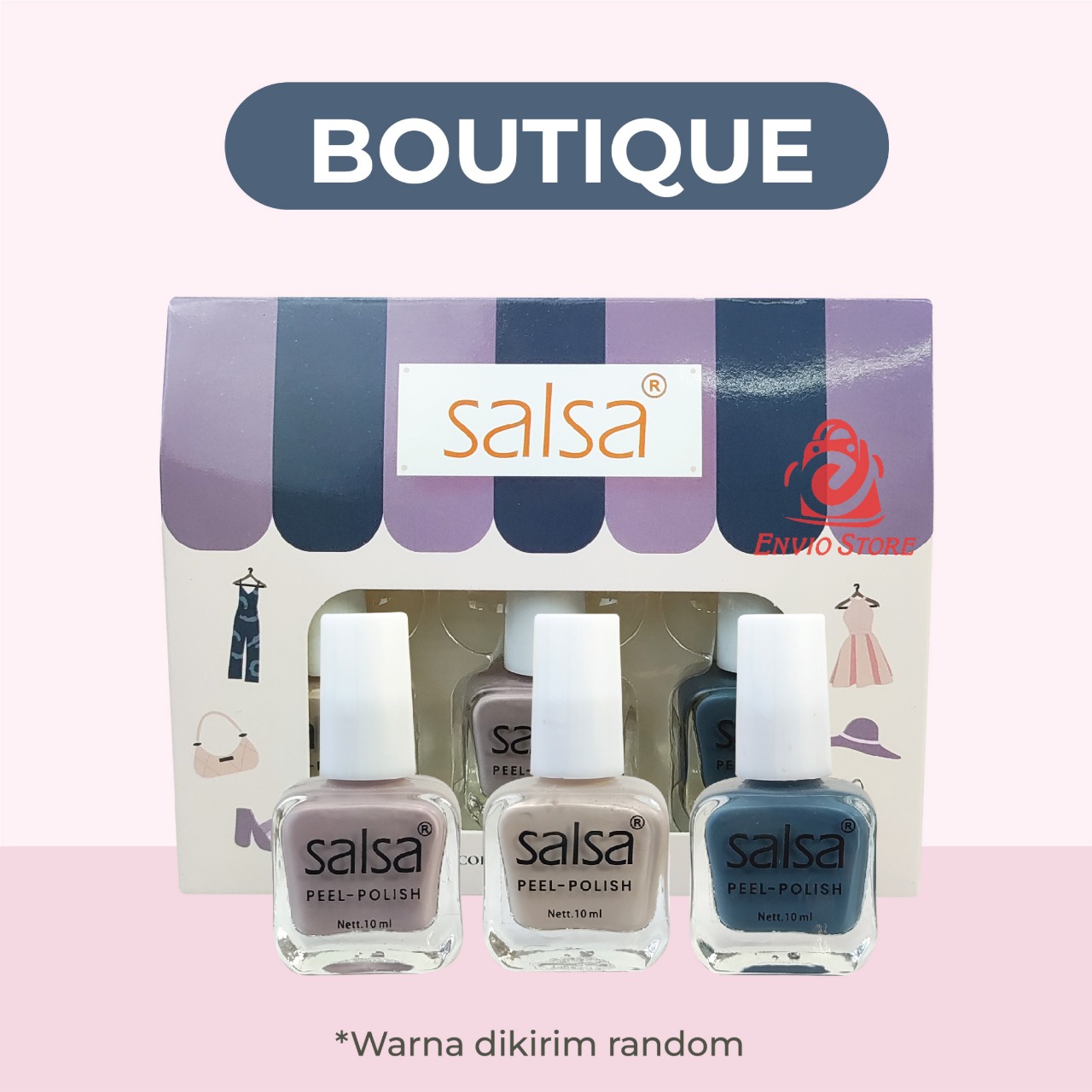 (ECER) SALSA Kutek Peel Polish BOUTIQUE (Nail Polish Peel Off)